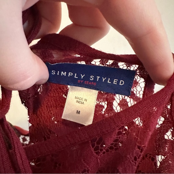 Burgundy MIDI Dress - Picture 5 of 5